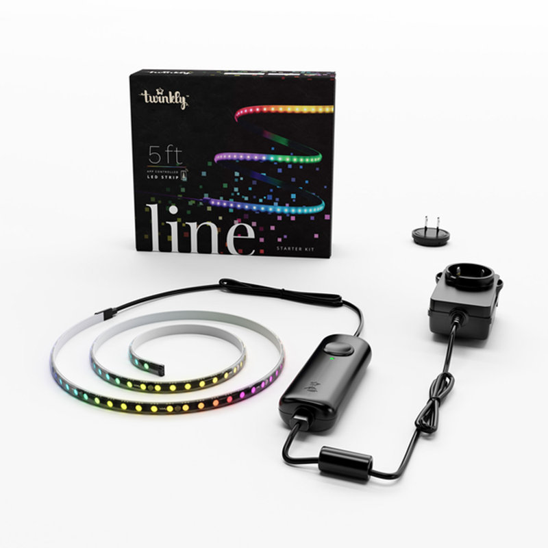 Trousse de départ de bande de lumière magnétique DEL multicolore Twinkly