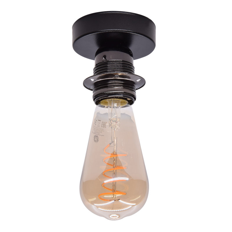 Clintonville Semi Flush Mount, Black