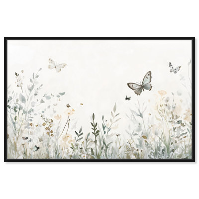 Butterfly Field Canvas Farmhouse Wall Decor by Art Remedy