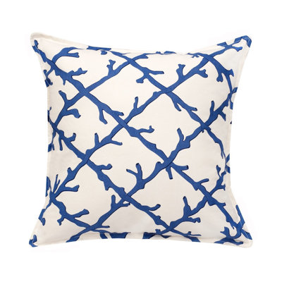  Lattice Cotton Canvas Throw Pillow