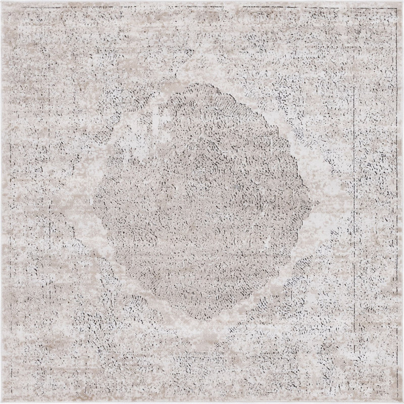 Geddis Ikat Indoor Rug, Square 6'