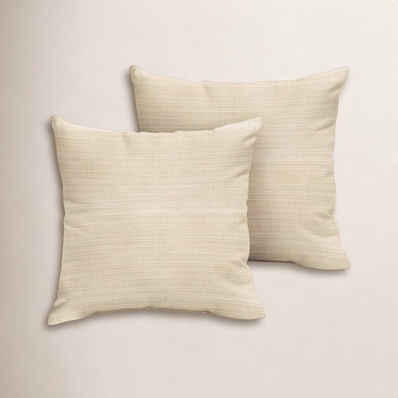 Diceman Sunbrella® Outdoor Reversible Throw Pillow, 18" x 18", Tan