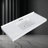 49 Inch Solid Surface Bathroom Vanity Top with Integrated Sink, 3" Thick Countertop, Raised Edge & 1.38" Backsplash, Waterproof & Easy Install