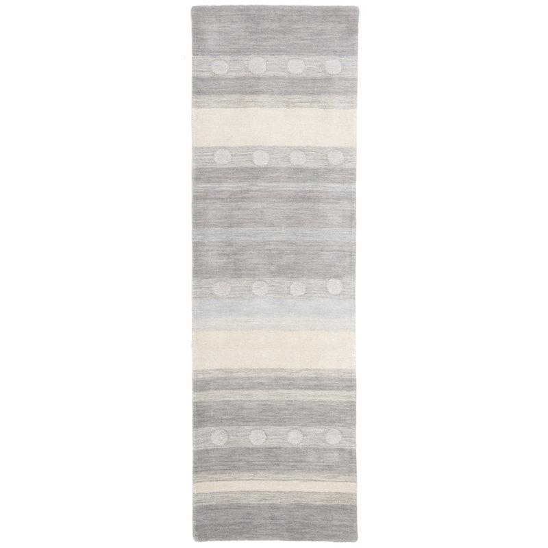 Gosselin children's hand-woven wool rug, Tapis de couloir 2 pi 6 po x 8 pi