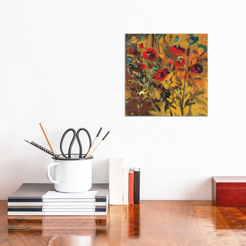 Wild Poppies 1 Piece Wrapped Canvas Painting, 30.48cm H x 30.48cm W x 1.91cm D
