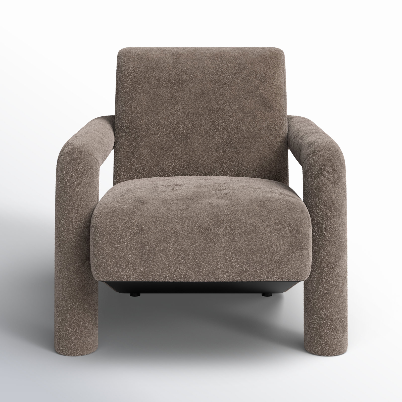 Batula Upholstered Armchair, Dark Brown 100% Polyester