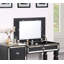 Ensemble de meuble-lavabo de style traditionnel noir traditionnel avec tiroirs de rangement et tabouret 1 pièce-2072216613