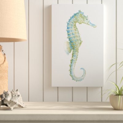 «Watercolor Seahorse I» par Megan Meagher, reproduction sur toile