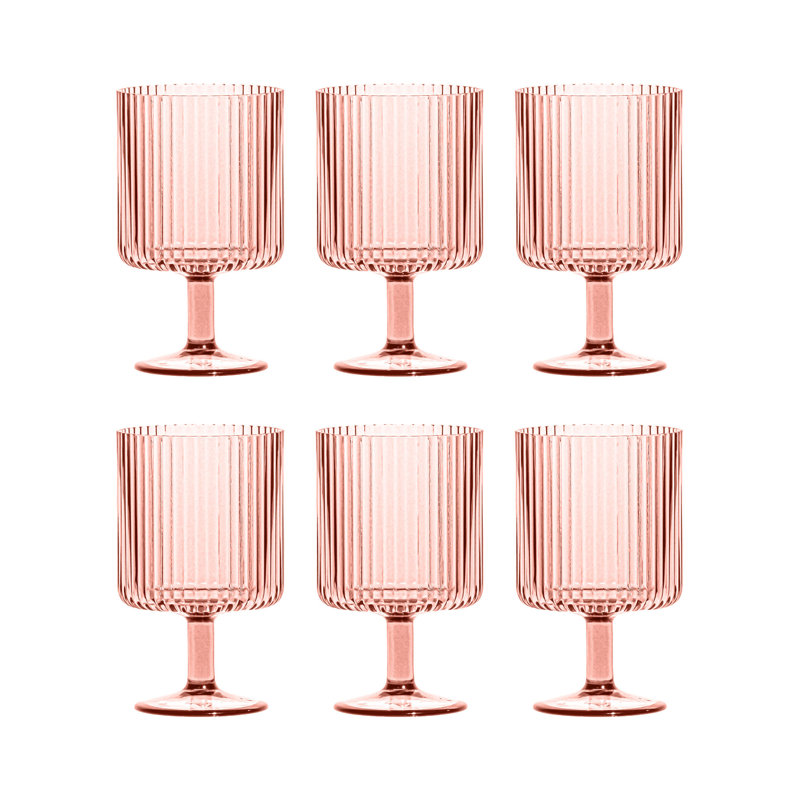 Verre à vin empilable en acrylique Mesa - Rose - 15 oz, Rose