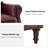 Wajeeh 33"W Mid-Century Modern Buttery Genuine Leather Accent Chair With Solid Wood Legs-165531652
