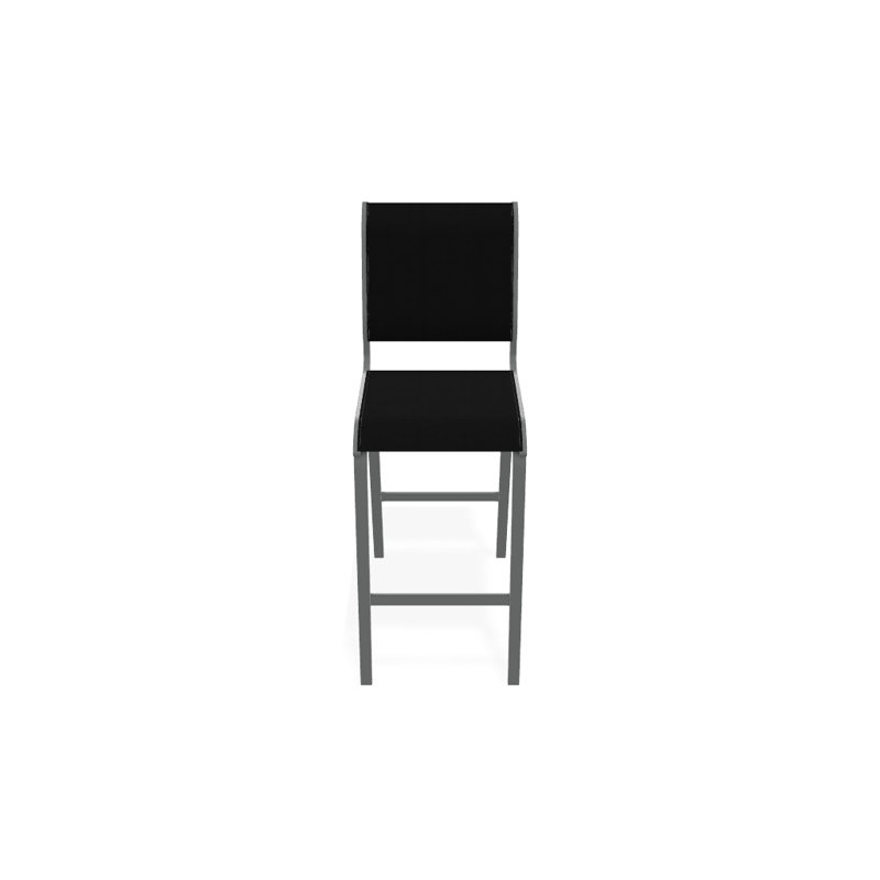 Tabouret de bar 29,5 po Holna, Noir 5D Sunbrella®, Graphite texturé