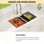 Évier de cuisine 33 po x l 19 po à double cuve 60/40 en acier inoxydable de calibre 16 avec accessoires