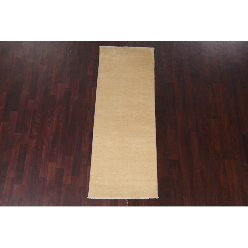 Solid Gabbeh Runner Rug 2x6