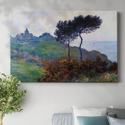 «Church at Varengeville» par Monet, galerie d'art sur toile tendue