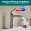 Robinet de lavabo de salle de bain à un trou à poignée simple avec bonde escamotable Topcraft-123810626