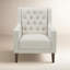 Fauteuil à oreilles rembourré Binu-66427466