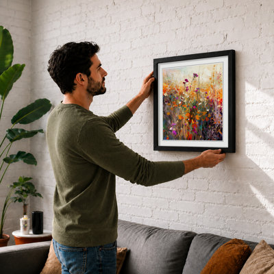 Wildflowers Glitch Art No.3 - Framed Print