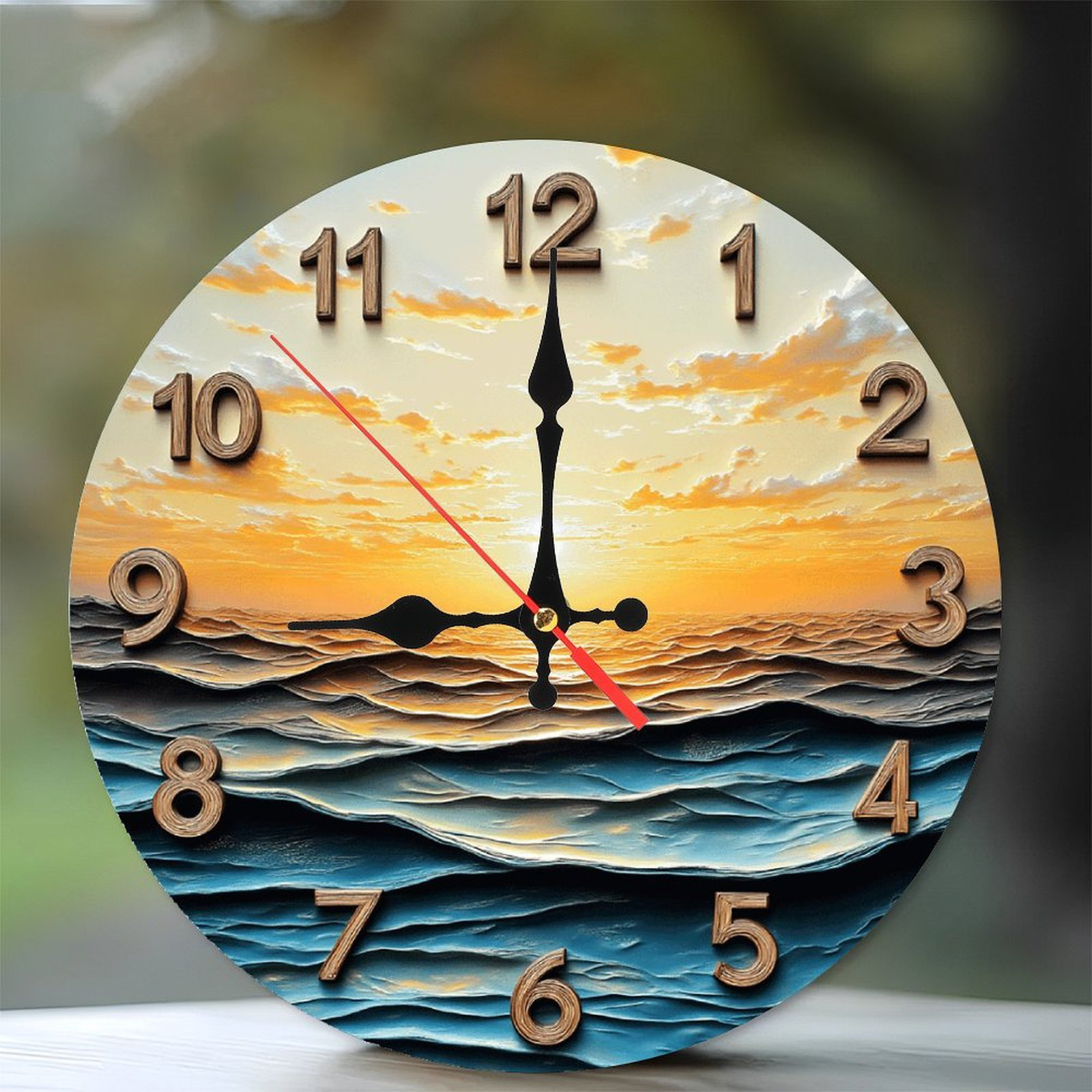 Union Rustic Ocean Sunset Clock | Wayfair