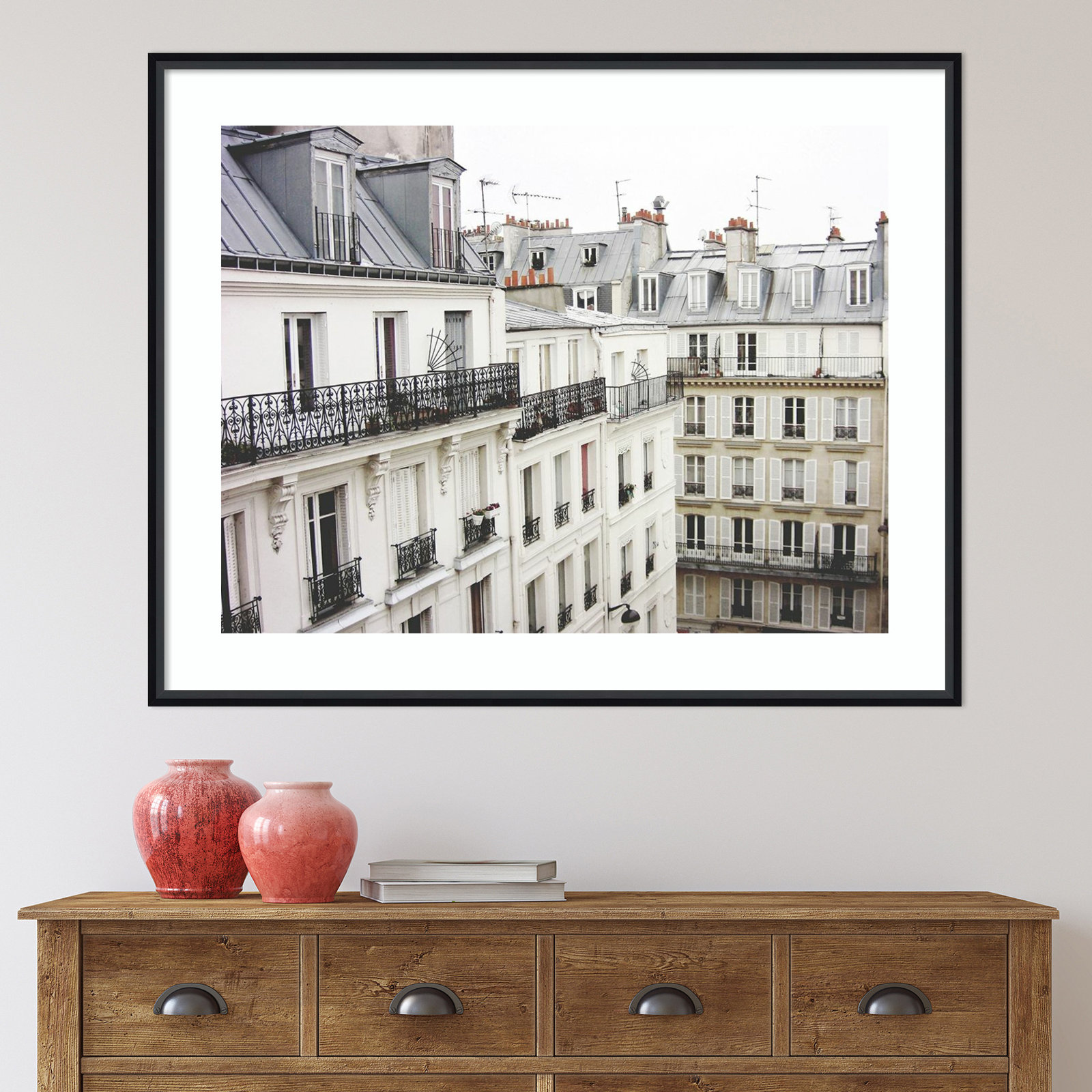 Montmartre Photo Print by Lupen Grainne, Black Framed, 33" H x 41" W