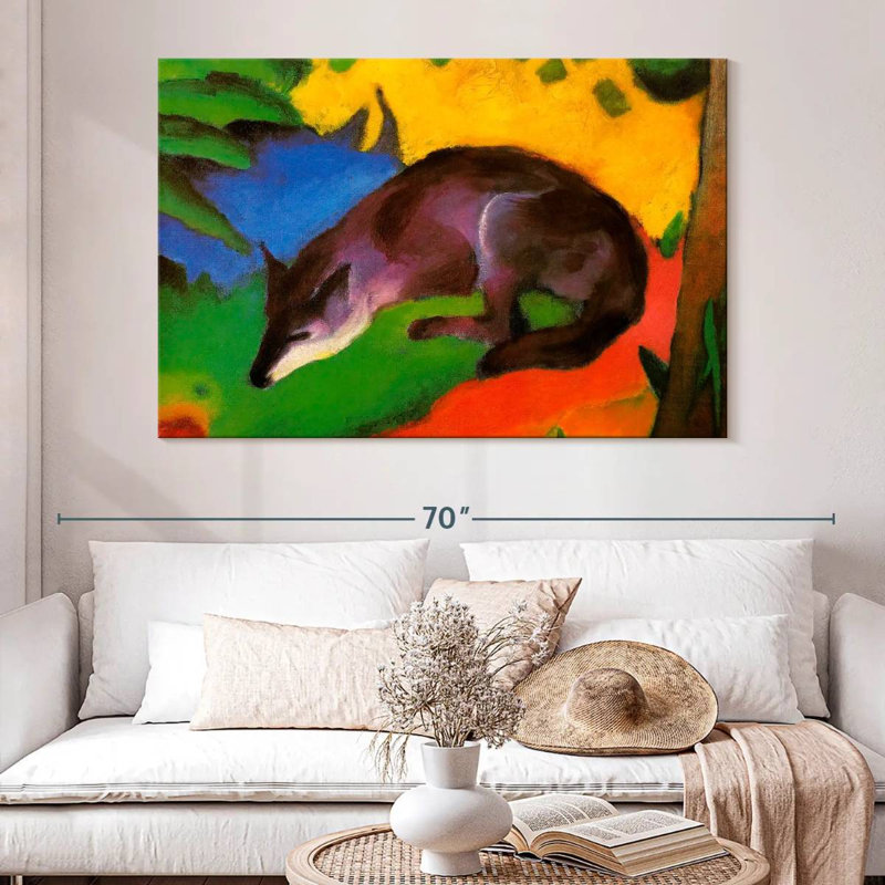 Brampt Blue-Black Fox, 34" H x 51" W