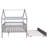 Full Size Wooden House Bed with Twin Trundle, Kids Bed Frame for Children Bedroom, Gray-1576866647