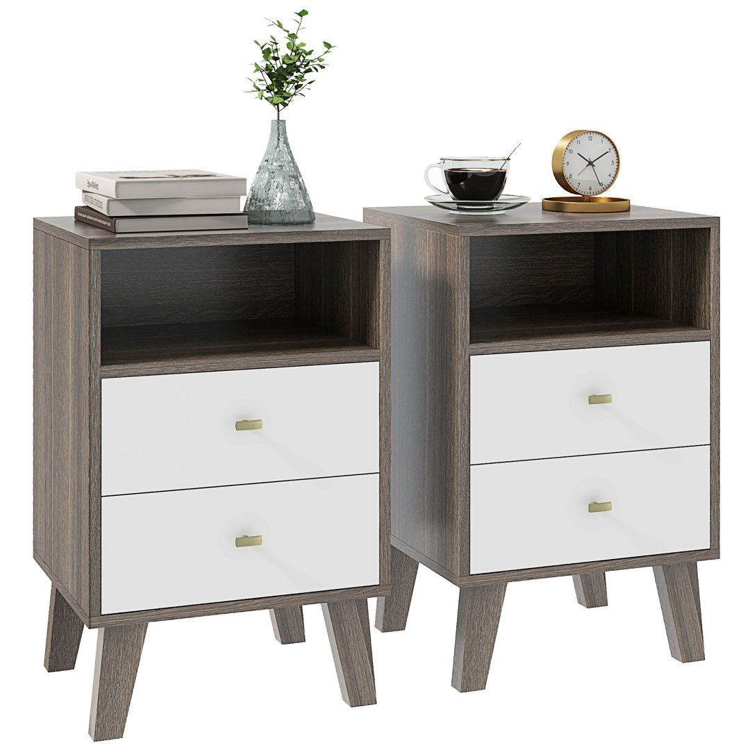 40cm W Manufactured Wood Bedside Table