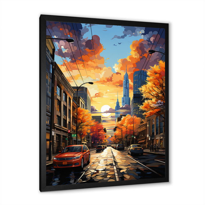City Minneapolis Popart II sur toile, H 20 po x l 12 po x P 1 po, Cadre photo noir
