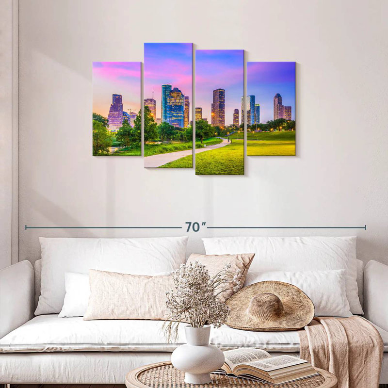 Horizon du centre-ville de Sireci à Houston, H 27 po x l 43 po