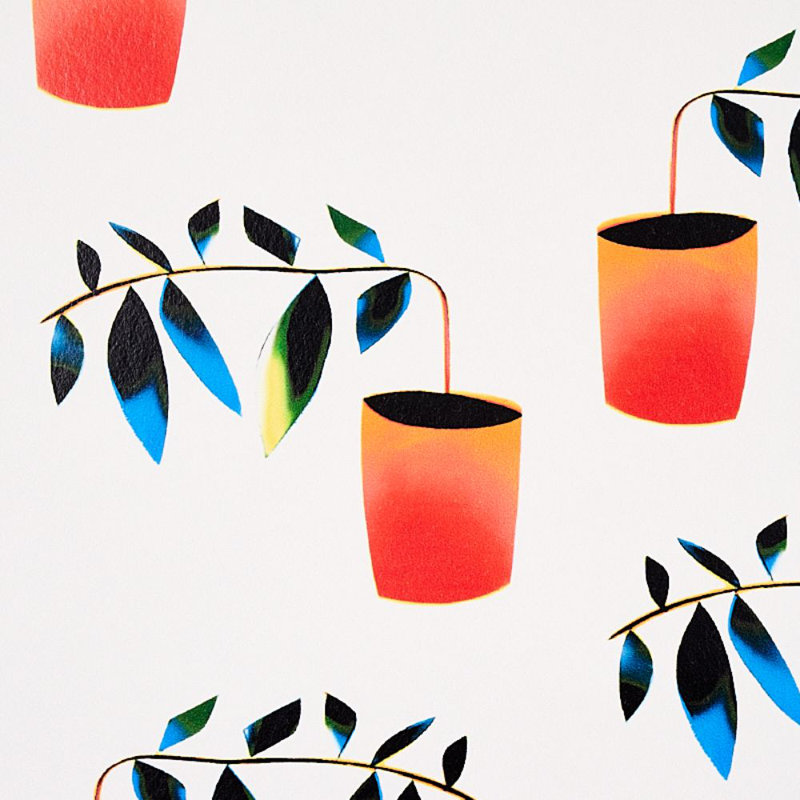 Papier peint Schumacher x Peg Norriss Reaching Out, Spectre