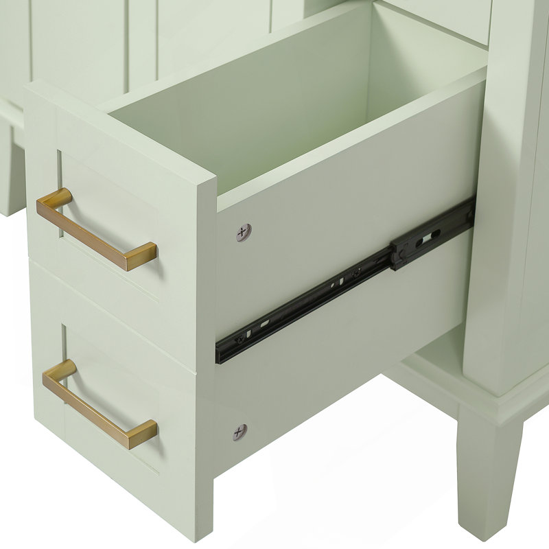 Bathroom Vanity with Resin Sink, 30", Green