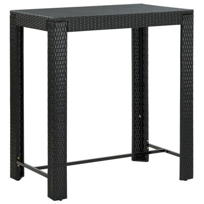 Adhithya Rectangular Metal Outdoor Bar Table , cm W 60.5cm cm D