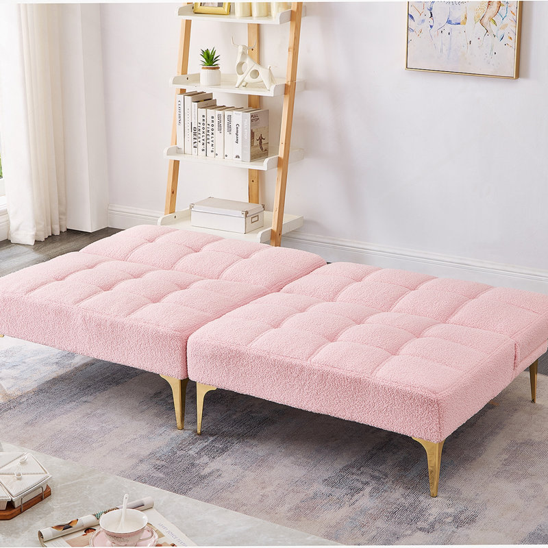 Chaise d'appoint touffetée en tissu Teddy de 35,5 po de largeur Yanelys, White Teddy, 1