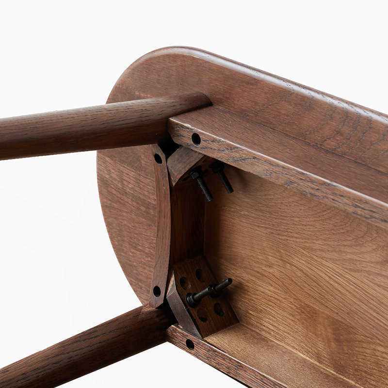 Banc de salle à manger en bois, Noyer, H 16,14 po x l 47,24 po x P 11,81 po