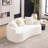 Boneless Curved Loveseat with 3 Pillows-324150830