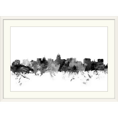 «Francy Madison Wisconsin Skyline» par Michael Tompsett, impression