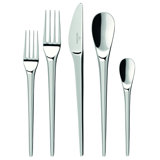Newmoon 5 Piece Stainless Steel Flatware Set, Service for 1