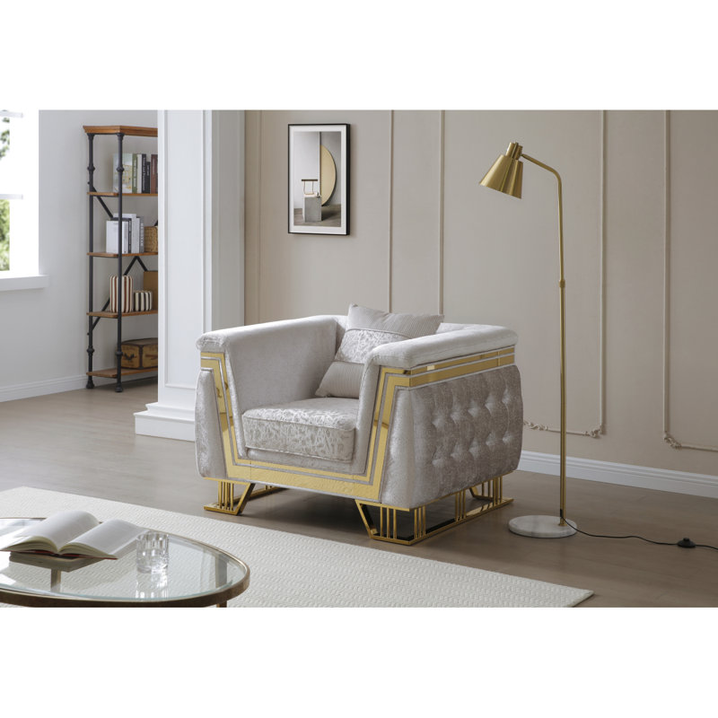 Chaise Rebecca G00195A-C, argent brillant