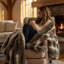 Alaskan Hawk Knitted Throw Blanket-89558079