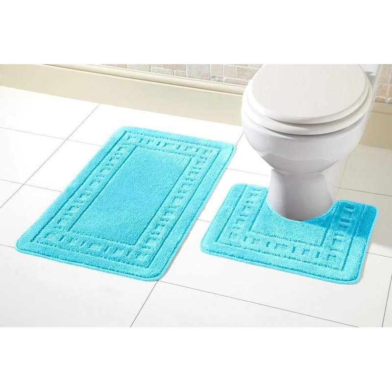 Non-Slip Bath Mat, Aqua Blue