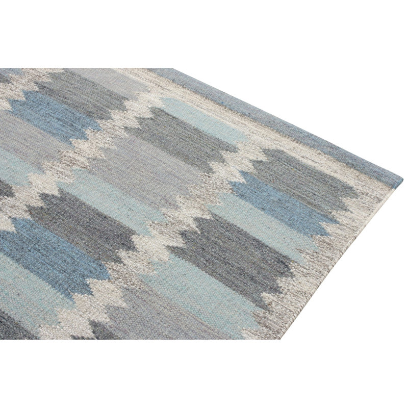 Scandinavian Wool Geometric Area Rug, Rectangle 10' x 14'