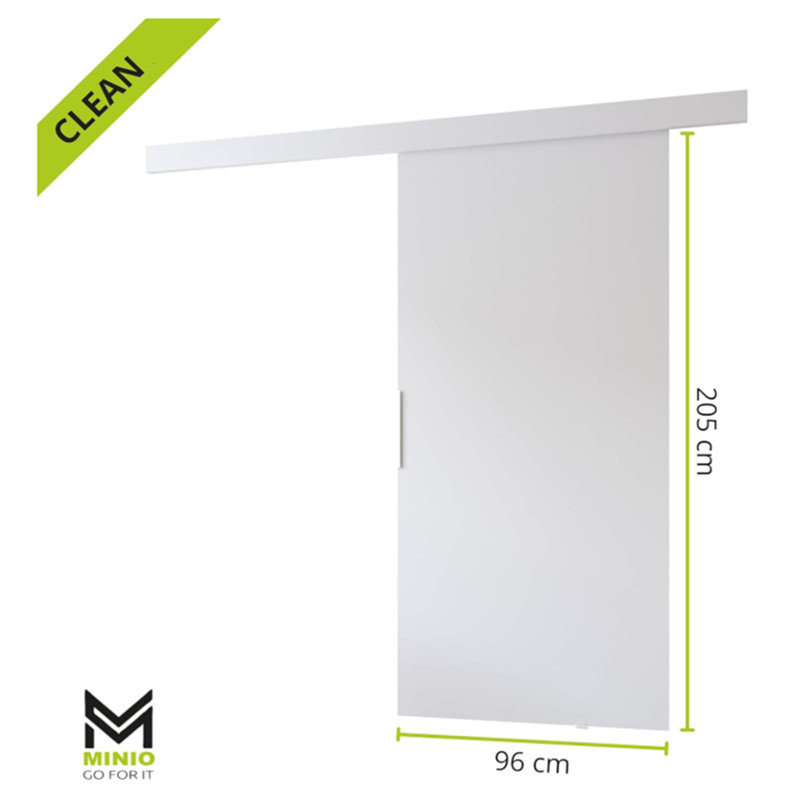 Calliope Veneers Sliding Doors, White, 205cm H x 96cm W x 1.6cm D
