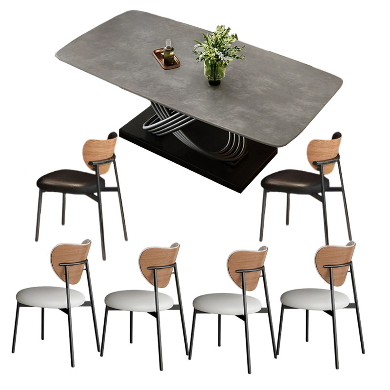 Hermidale, Noir / Blanc cassé, H 29,5 po x L 55,1 po x l 31,5 po, Gris