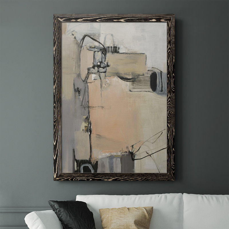 Dequanta Sandstone Framed On Canvas Print, Black, 43.5" H x 31.5" W x 1" D