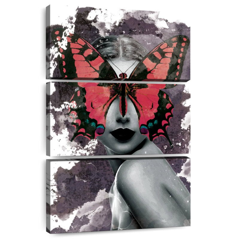 Brampt Butterfly Lady Paint Splatter, 74" H x 48" W