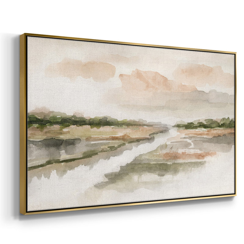Moody Sunset, reproduction d'art sur toile, H 25 po x l 37 po x P 2 po, Or
