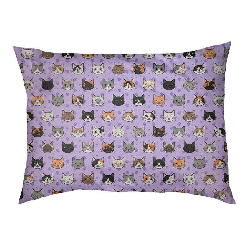 Coussin de créateur de lit pour chat kitty Campion, l 42,5 po x L 32,5 po, Mauve