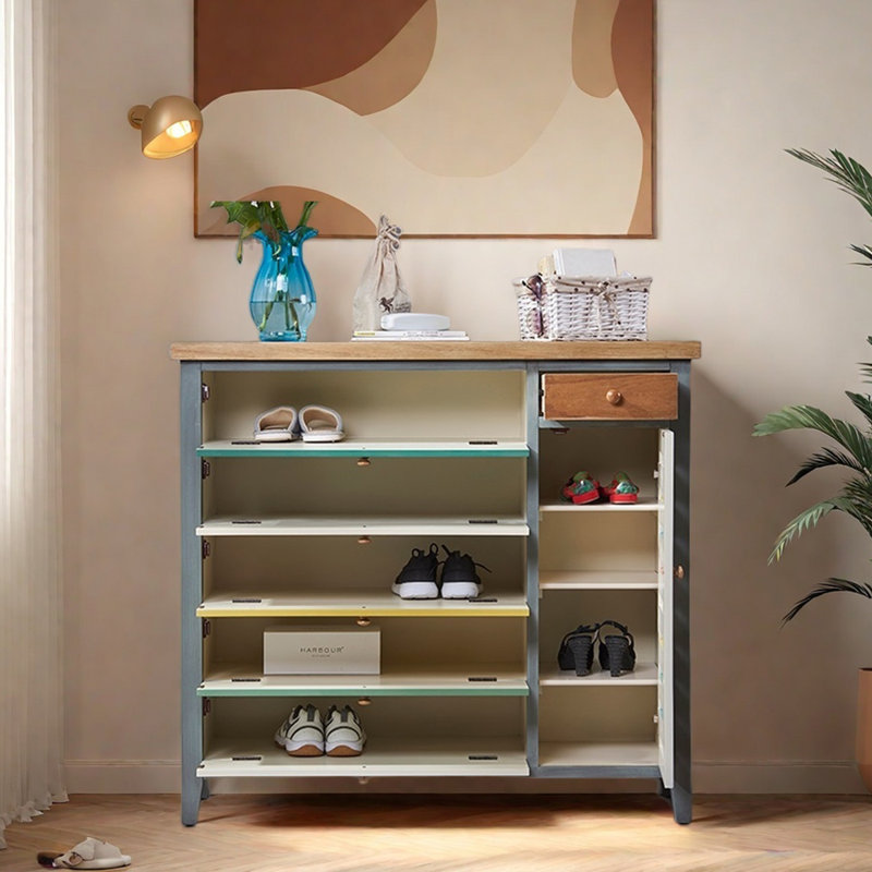 Modern Wooden Shoe Storage Cabinet