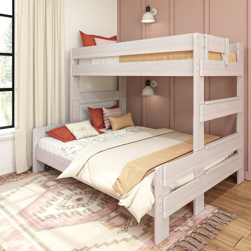 Lit superposé simple au-dessus d'un grand lit Modern Farmhouse