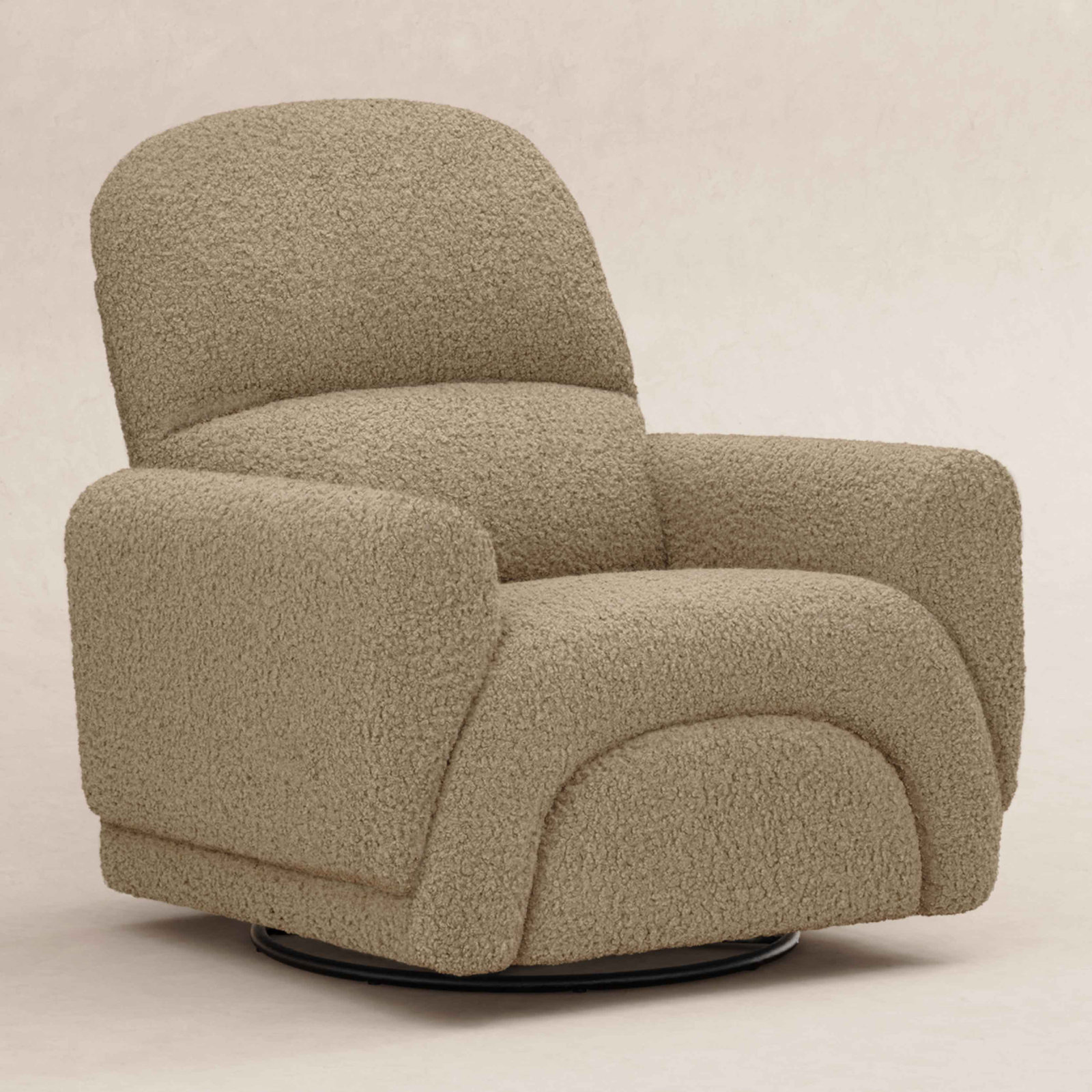 Rainbow Swivel Glider, Teddy Loop Latte Sherpa