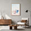 Art mural sur toile rose et bleu-66975062